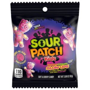 Sour Patch Kids Glowups 3.08oz Peg Bag 12ct
